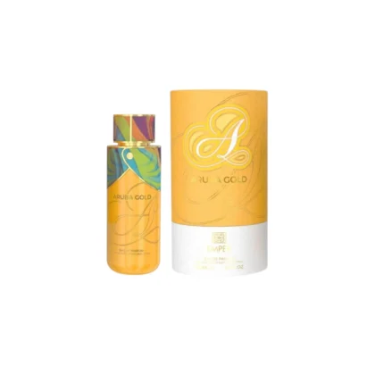 Emper Aruba Gold, fragancia de lujo con frescura cítrica, corazón floral y base cálida amaderada.