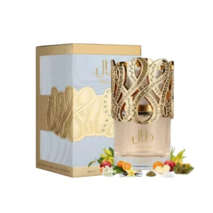 Perfume Lattafa Dalal: frescura cítrica, corazón dulce y base cálida envolvente.