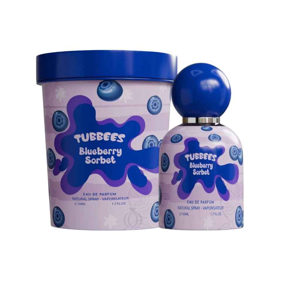 Perfume gourmand frutal con arándanos, flores suaves y base cálida de vainilla y azúcar.