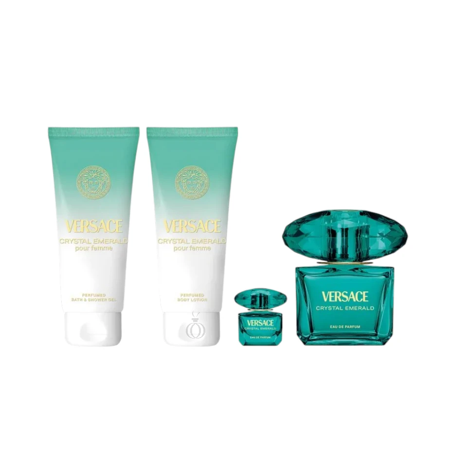 Estuche Versace Crystal Emerald EDP - Perfume Original - 4 Piezas - Image 2
