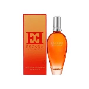Caja y botella del perfume Escada Bali Paradise EDT Edición Limitada.