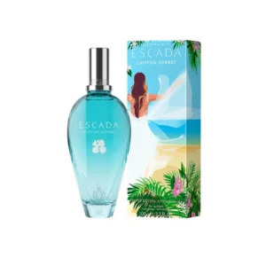 Caja y botella del perfume Escada Chiffon Sorbet EDT Edición Limitada.