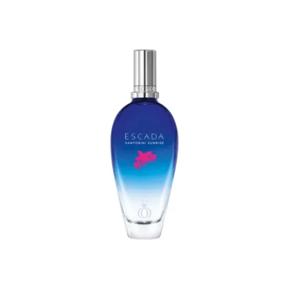 Botella del perfume Escada Santorini Sunrise EDT Edición Limitada.