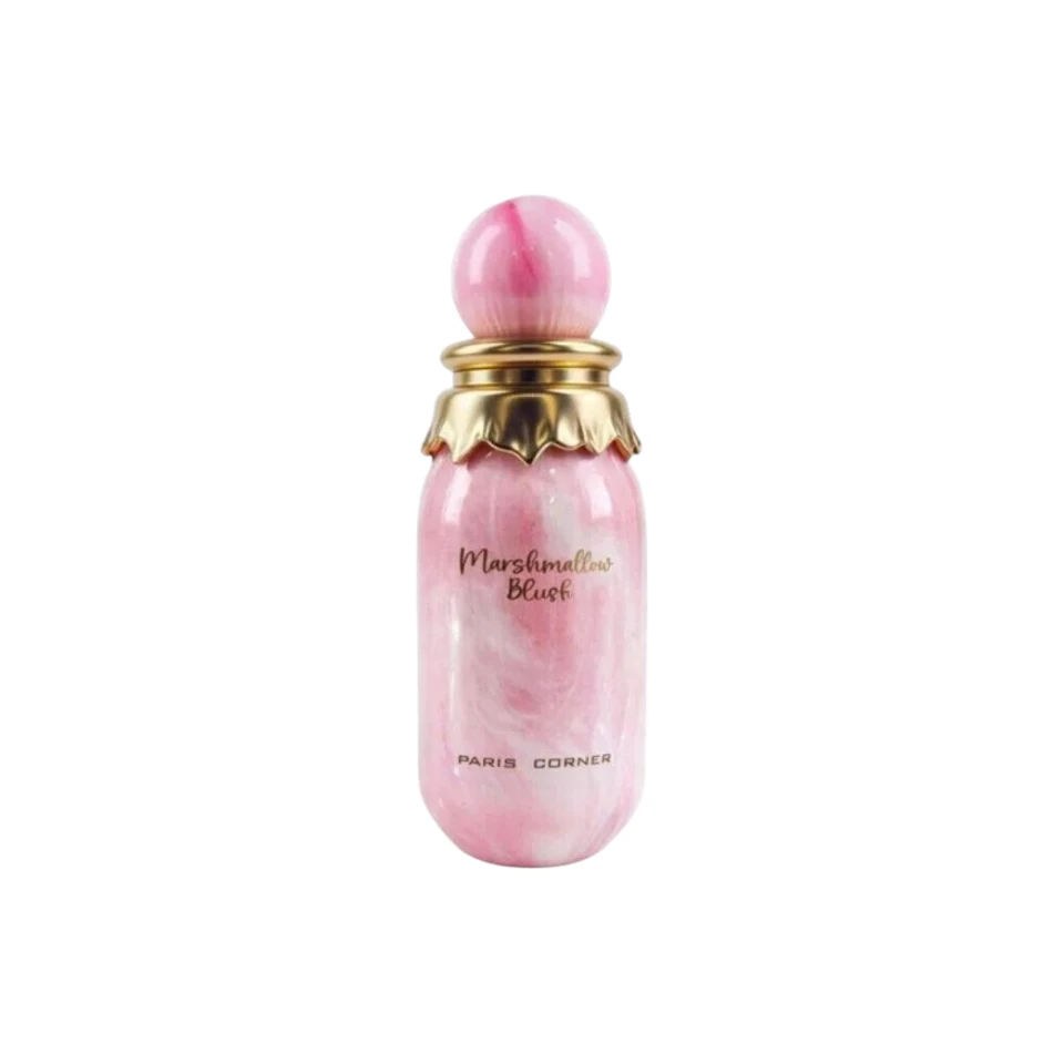 Botella rosa marmoleada de Paris Corner Marshmallow Blush.