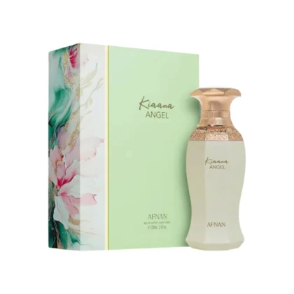 Afnan Kiaana Angel perfume original con caja elegante y botella de diseño lujoso.